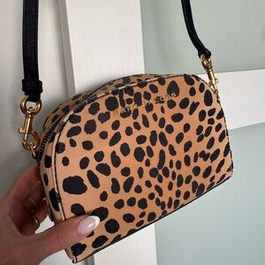 Marc Jacobs Black and Tan Animal Print Crossbody Bag